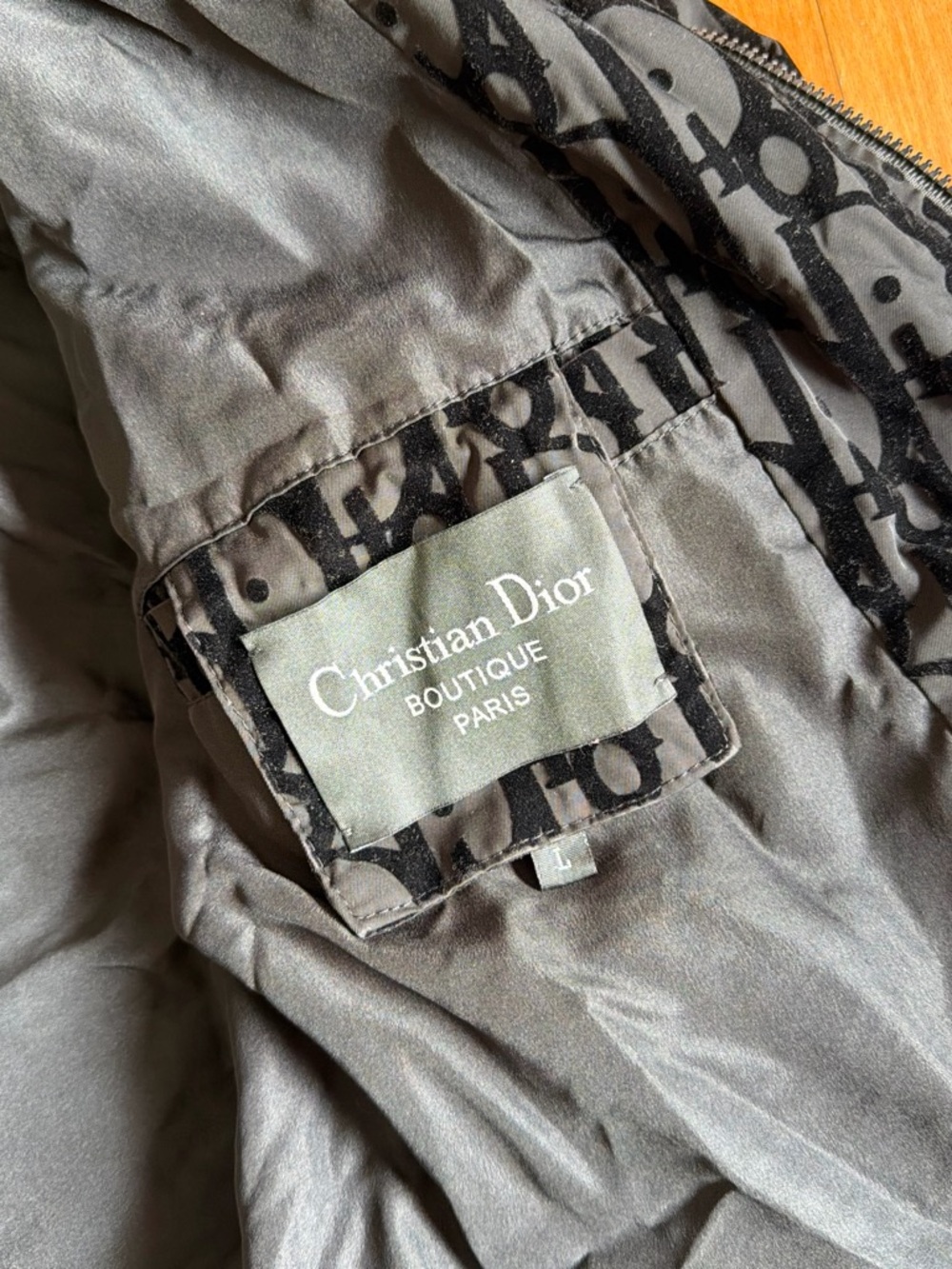 Dior Black Tonal Monogram Hooded Windbreaker - Picture 3 of 5